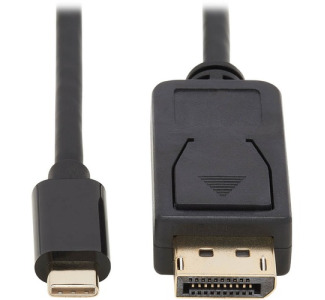 USB-C to DisplayPort Bi-Directional Adapter Cable, 4K 60Hz, Locking DP Connector, HDR, M/M, 10 ft