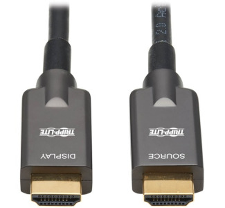 High-Speed Armored HDMI Fiber Active Optical Cable (AOC) - 4K @ 60 Hz, HDR, 4:4:4, M/M, Black, 20 m