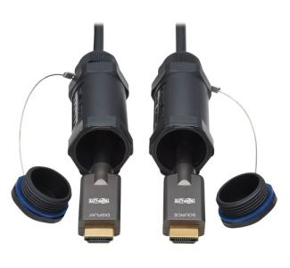 Pålidelig regering is High-Speed Armored HDMI Fiber Active Optical Cable (AOC) with Hooded  Connectors - 4K @ 60 Hz, HDR, IP68, M/M, Black, 50 m | Camcor
