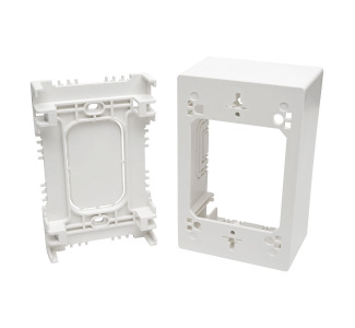 Single-Gang Surface-Mount Junction Box, White, TAA