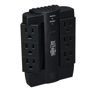 Protect It! Surge Protector with 6 Rotatable Outlets, Direct-Plug In, 1500 Joules