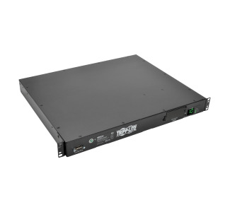 22.4kW Single-Phase ATS/Metered PDU, 200240V Outlets (10 C13), 2 C14 Inlets, 3.6 m Cords, 1U Rack-Mount, TAA