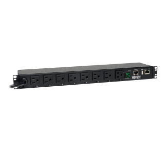 1.4kW Single-Phase Switched PDU, LX Platform Interface, 120V Outlets (8 5-15R), NEMA 5-15P, 12 ft. Cord, 1U Rack, TAA