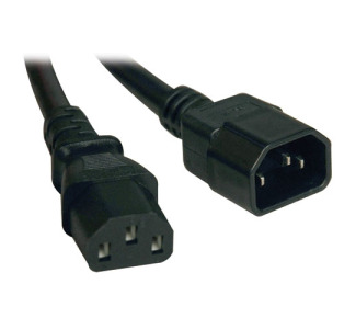 C14 Male to C13 Female Power Cable, C13 to C14 PDU Style - 13A, 100250V, 16 AWG, 5 ft., Black
