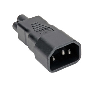 IEC C14 to IEC C5 Power Cord Adapter - 10A, 250V, Black