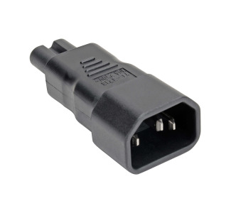 IEC C14 to IEC C7 Power Cord Adapter - 10A, 250V, Black
