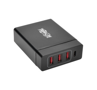 4-Port USB Charging Station with USB-C Charging and USB-A Auto-Sensing Ports