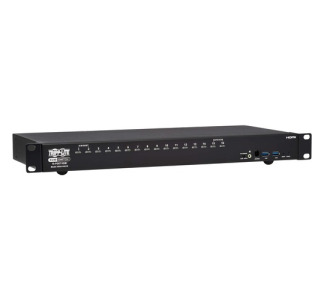 16-Port 4K HDMI/USB KVM Switch - 4K 60 Hz Video/Audio, USB Peripheral Sharing, 1U Rack-Mount