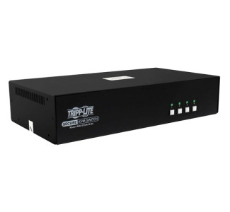 Secure KVM Switch, 4-Port, Dual Head, DVI to DVI, NIAP PP4.0, Audio, CAC, TAA