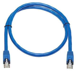 Tripp Lite Cat6a Patch Cable F/UTP Snagless w/ PoE 10G CMR-LP Blue M/M 3ft