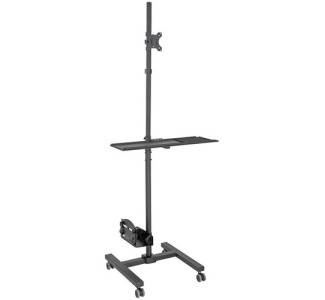 Tripp Lite Mobile Workstation TV Floor Stand Cart Height-Adjustable 17-32in