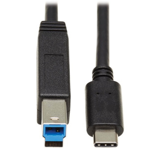 Tripp Lite USB C to USB Type B Cable USB Type C 3.1 Gen 2, 10 Gbps M/M 20in