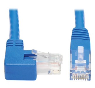 Tripp Lite Cat6 Ethernet Cable Right Angled UTP Molded RJ45 M/M Blue 15ft