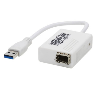Tripp Lite USB-A 3.1 to Fiber Gbe Ethernet Adapter Open SFP Port SMF/MMF LC