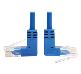 Tripp Lite Cat6 Ethernet Cable Up/Down Angled UTP Slim Molded M/M Blue 5ft