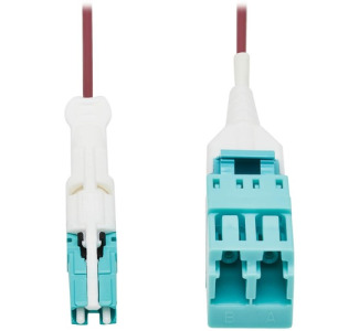 Tripp Lite Duplex MMF Fiber Optic Cable Adapter 400G OM4 M/F CS-PC LC-PC