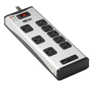 Tripp Lite Surge Protector Power Strip 8-Outlet Metal with USB-A & USB C Charging