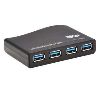 Tripp Lite 4-Port USB-A Mini Hub - USB 3.2 Gen 1, International Plug Adapters