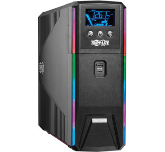 Tripp Lite UPS 1500VA 900W 120V Pure Sine Wave Gaming UPS Battery Backup - LCD, AVR, RGB LEDs, USB Charging, Power Saving