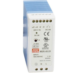 Black Box DIN Rail Industrial Power Supply - 40W, 24VDC