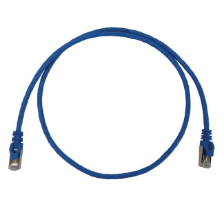 Tripp Lite Cat6a 10G Snagless Shielded Slim STP Ethernet Cable (RJ45 M/M), PoE, Blue, 3 ft. (0.9 m)
