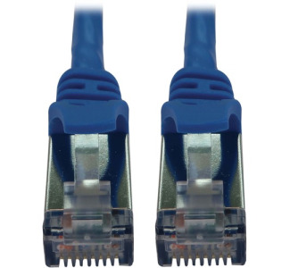 Tripp Lite Cat6a 10G Snagless Shielded Slim STP Ethernet Cable (RJ45 M/M), PoE, Blue, 10 ft. (3.1 m)