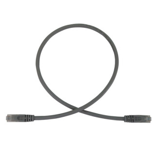 Tripp Lite Cat6a 10G Snagless Molded UTP Ethernet Cable (RJ45 M/M), PoE, Gray, 2 ft. (0.6 m)
