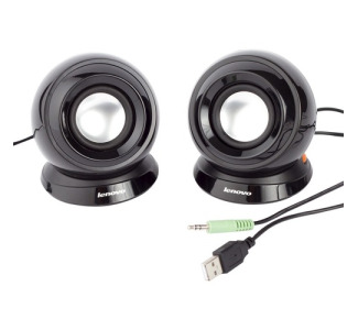 Lenovo M0520 2.0 Speaker System - 2 W RMS - Black