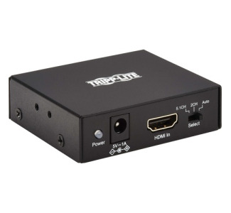 4K HDMI Audio De-Embedder/Extractor with TOSLINK, RCA and 3.5 mm Stereo Output, 5.1 Channel, HDCP 2.2, 4K 60 Hz