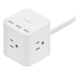 Belkin 3-Outlet Power Cube with 5-Foot Cord and USB-A Ports