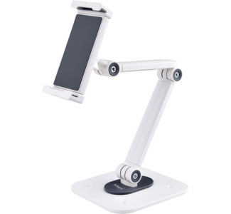 StarTech.com Adjustable Tablet Stand for Desk, Up to 1kg, Universal Tablet Stand Holder Desk/Wall, Ergonomic Articulating Tablet Mount