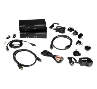 KVX Series KVM Extender Kit over Fiber - 4K, HDMI, USB 2.0, Serial, Audio, Local Video