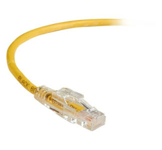 Black Box GigaTrue 3 CAT6 550-MHz Lockable Patch Cable (UTP), Yellow, 50-ft. (15.2-m)