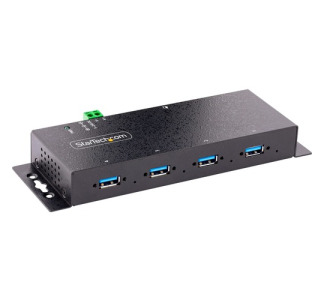 StarTech.com 4-Port Industrial USB 3.0 5Gbps Hub, Rugged USB Hub w/ ESD & Surge Protection, DIN/Wall/Desk Mountable, USB-A Expansion Hub