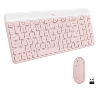 Logitech Slim Wireless Keyboard and Mouse combo - rose