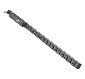 Tripp Lite 1.44kW Single-Phase Local Metered PDU with ISOBAR Surge Protection, 120V, 3840 Joules, 16 NEMA 5-15R Outlets, L5-30P Input, 15 ft. Cord, 0U Vertical