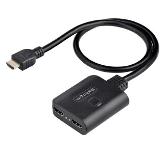 StarTech.com 2-Port HDMI Splitter, 4K 60Hz HDMI 2.0 Video, 4K HDMI Splitter 1 In 2 Out, 1x2 HDMI Display/Output Splitter, HDR/HDCP