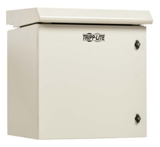 Tripp Lite SmartRack Industrial Enclosure with Lock - NEMA 3R, Wall Mount, Metal Construction, Internal Fans, 23 in. Depth, 12U, Gray