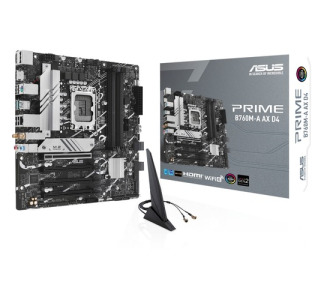 Asus Prime B760M-A AX D4 Desktop Motherboard - Intel B760 Chipset - Socket LGA-1700 - Micro ATX