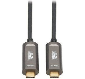 Tripp Lite USB-C to USB-C Fiber Active Optical Cable, M/M, Black, 10 m (33 ft.)