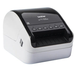 Brother QL-1110NWB Desktop Direct Thermal Printer - Monochrome - Label Print - Ethernet - USB - Yes - Bluetooth - White, Glossy Black