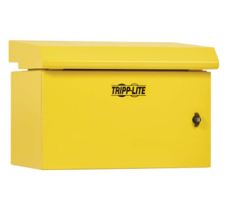 Tripp Lite SmartRack Industrial Enclosure with Lock - NEMA 3R, Wall Mount, Metal Construction, Internal Fans, 16.5 in. Depth, 6U, Yellow