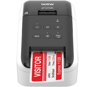 Brother QL-810WC Desktop Direct Thermal Printer - Two-color - Label Print - USB