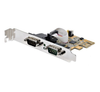 StarTech.com 2-Port PCI Express Serial Card, Dual Port PCIe to RS232 (DB9) Serial Card, 16C1050 UART, COM Retention, Windows & Linux