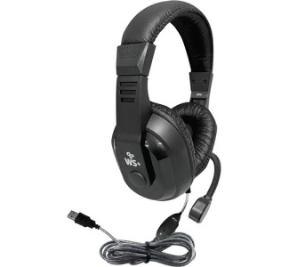 Hamilton Buhl Deluxe USB Multimedia Headset with Steel-Reinforced Gooseneck Mic