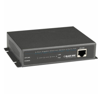 LPB1200 Series Gigabit Ethernet (1000-Mbps) PoE+ Switch - (1) 10/100/1000-Mbps Copper RJ45, (4) RJ45 PoE+