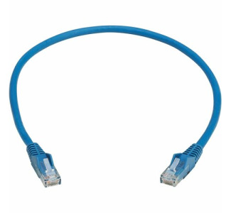 Cat6 Gigabit Snagless Molded UTP Ethernet Cable (RJ45 M/M), PoE, LSZH,  Blue, 0.5