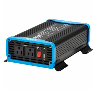 Tripp Lite 600W Light-Duty Compact Power Inverter - 2x 5-15R, USB Charging, Pure Sine Wave