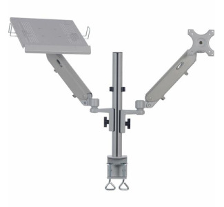 DDR1732NBMTAA Clamp Mount for Notebook, Monitor, Flat Panel Display, HDTV - Silver - TAA Compliant