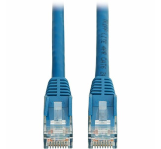 Cat6 Gigabit Snagless Molded UTP Ethernet Cable (RJ45 M/M), PoE, LSZH,Blue,15m